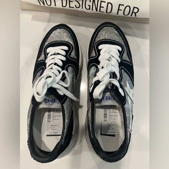 Golden Goose Women's Running Sole Glitter Suede Sneakers - Picture 4 of 7